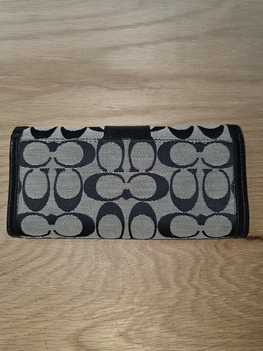 COACH Black Signature Canvas Wallet